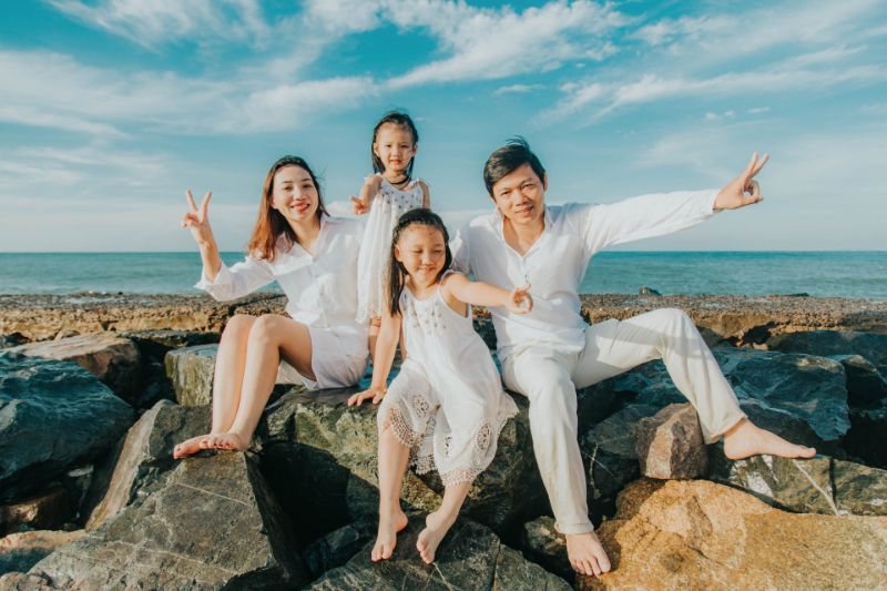 Chụp ảnh gia đình ngoại cảnh ở Nha Trang