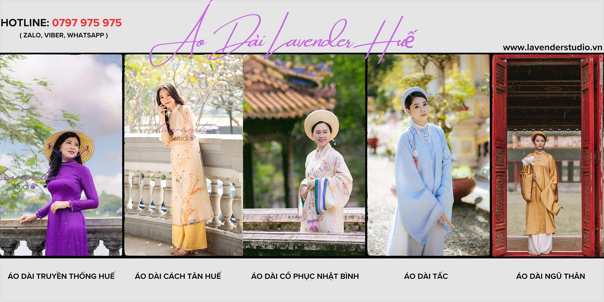 Giá thuê cổ phục Huế tại tiệm áo dài Lavender chi nhánh Huế