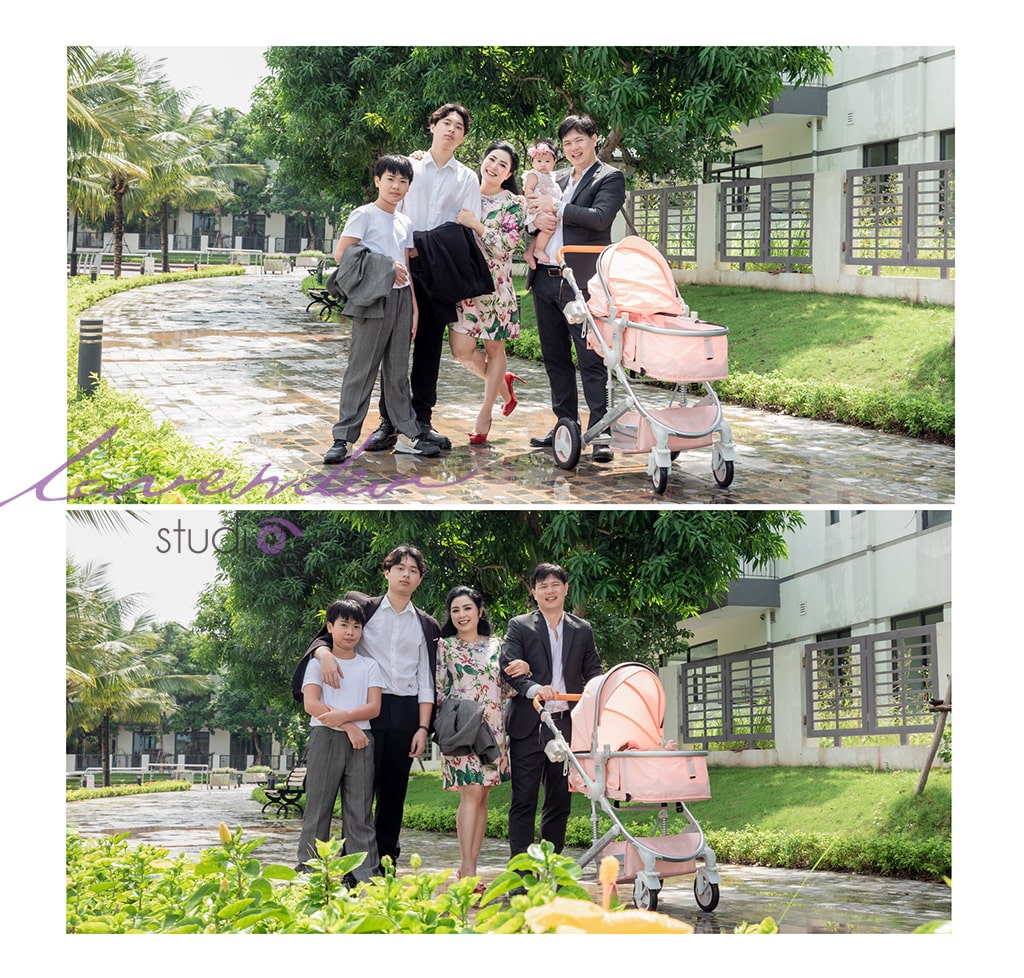 Hướng dẫn tạo dáng chụp ảnh gia đình ngoại cảnh ở TP HCM