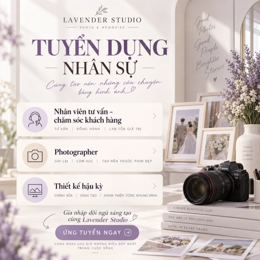 Tuyền dụng Nhân sự cho hệ thống Lavender Studio Việt Nam